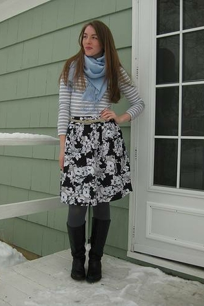 winter stripes and floral