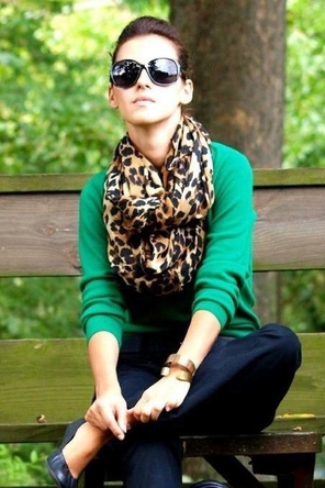 Green and leopard