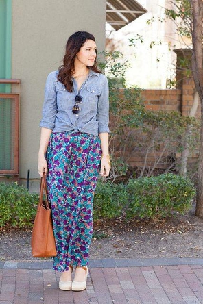 Floral Meet Chambray